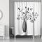 Monochromatic Floral IV 71" x 74" Shower Curtain